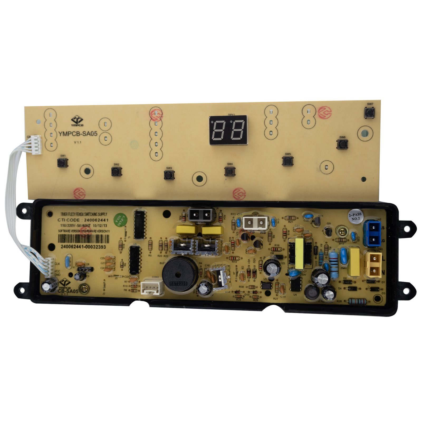 portada Tarjeta panel control 7 pulsadores lavadora Haceb D0960PL