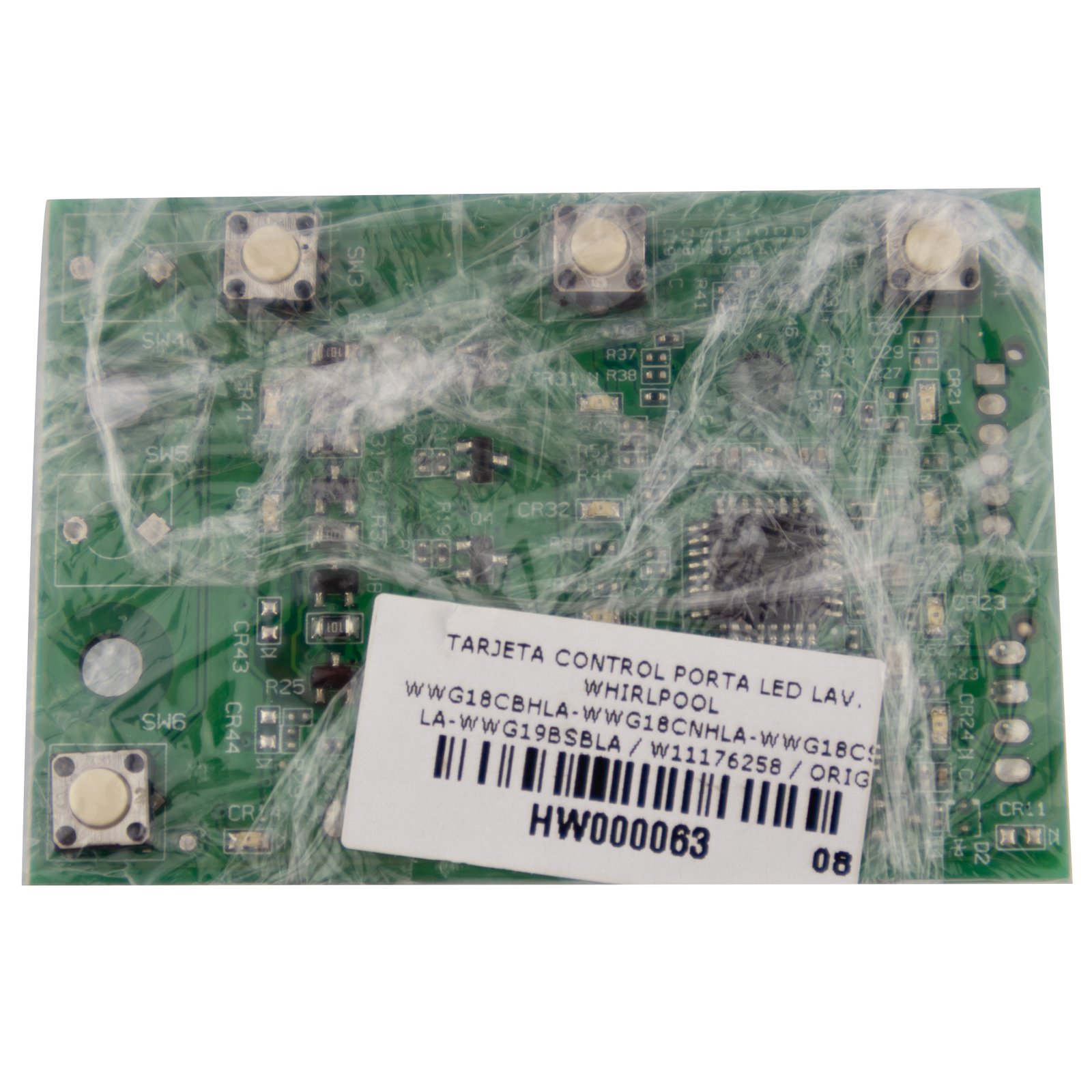 Tarjeta control portaled 4 pulsadores lavadora Whirlpool original