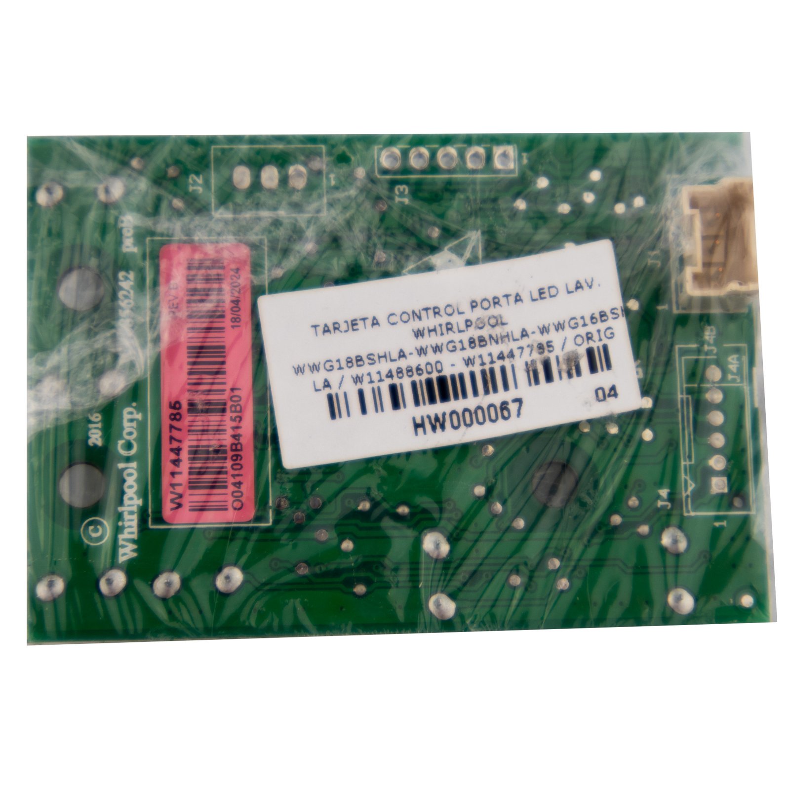 sexta Tarjeta control portaled 5 pulsadores lavadora Whirlpool original