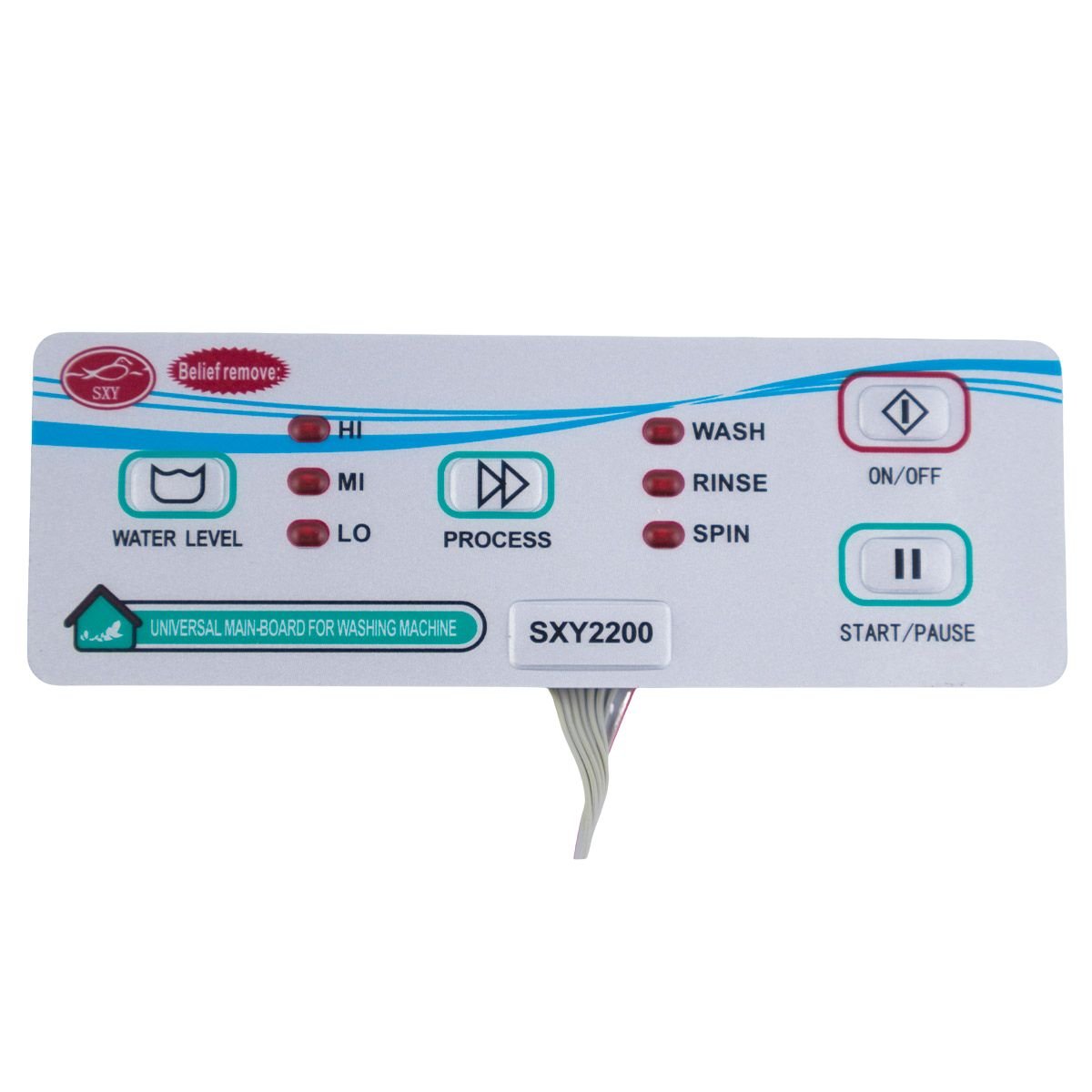 6 Tarjeta control panel amarilla universal para lavadoras