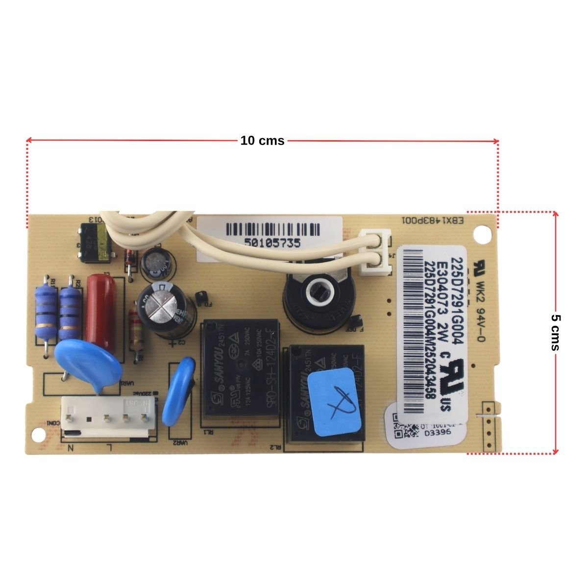 2 Tarjeta control panel nevera mabe centrales 225D7291G004 Original